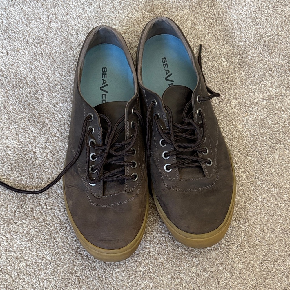 SeaVees Hermosa Men's Dark Brown Leather Sneakers